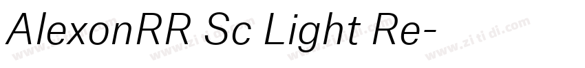 AlexonRR Sc Light Re字体转换